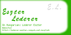 eszter lederer business card